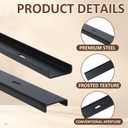 4 Pack C Channel Steel Support 30" L X 2" W Black Metal Support Heavy Duty Bracing Hidden C Brackets for Table Top Live Edge Slab Woodworking (30 Inch)