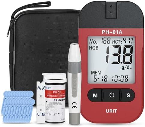 Hemoglobin Test Kit, Hemoglobin Meter with 25 Test Strips
