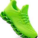 Mens Running Shoes Breathable Mesh Blade Walking Shoes Slip on Tennis Sneakers Fashion Non Slip Work Sport Gym Cross Trainer, Green. 47 Size
