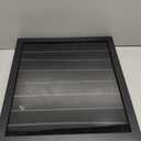 Glass Top Hinged Display Gifts Military Coin Jewelry Box Felt Lined Black