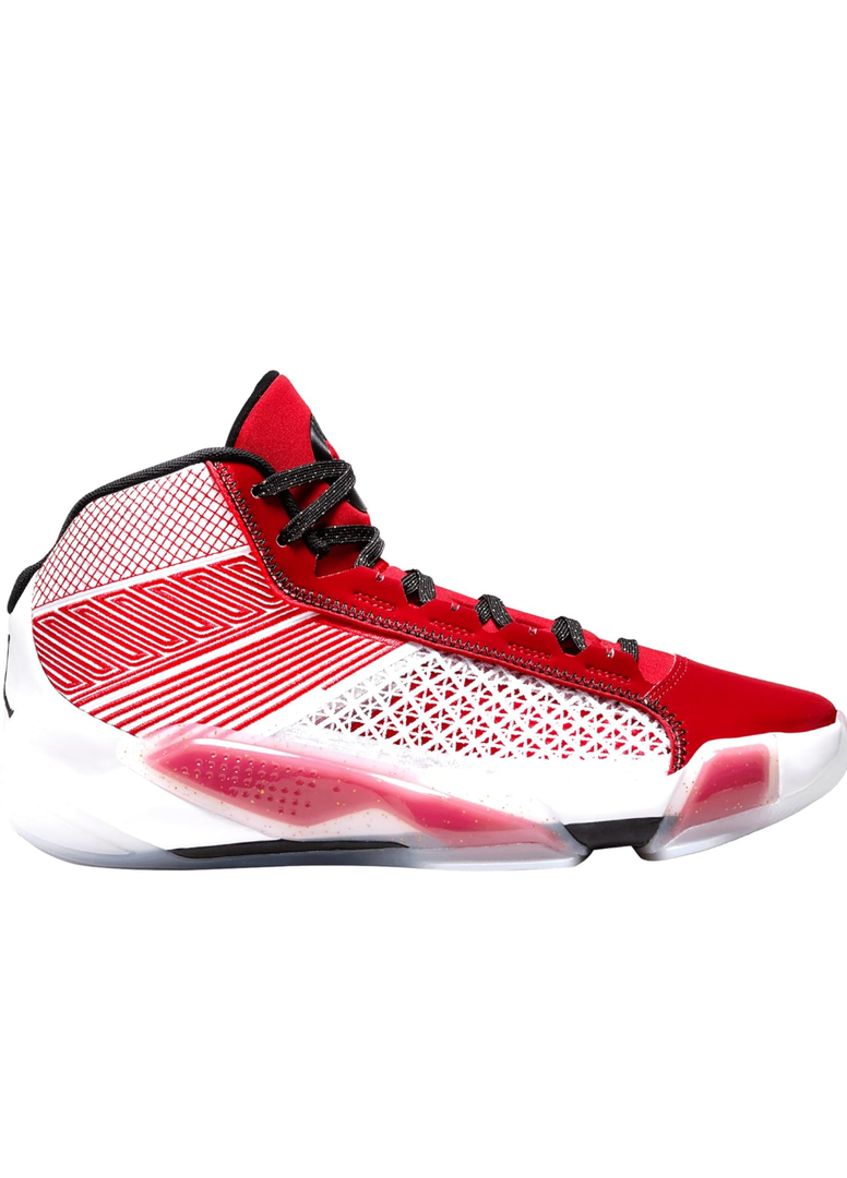 NIKE Air Jordan XXXVIII FIBA Basketball Shoes (FN7481-100, White/Pure Platinum/Metallic Gold) 14