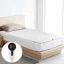 Comfytemp Heated Mattress Pad Twin Size, Foot Temp Diff Design & Preheat Function & Smart Downshift, Water-Resistant Bed Heater - 12 Heat & Timers Settings, Non-Slip Mattress Pads