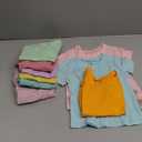 HonestBaby 10-Pack Short Sleeve T-shirts 100% Organic Cotton Baby, Toddler, Little Kids, Boys, Girls, Unisex