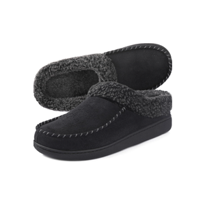ULTRAIDEAS Men's Nealon Moccasin Clog Slipper, Slip on Indoor/Outdoor House Shoes Size UK 8-9