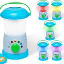 Melissa & Doug Lets Explore Light & Sound Camping Lantern Play Set, lantern, 3 double-sided cards to set the scene (cards store in bottom of lantern), collectible medallion
