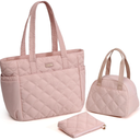 TAKUMI Lunch Tote Bag, 15.6 Inch Laptop Lunch Bag Combo Women,Lightweight Large Work Tote Bag with Lunch Box for Nurse Teacher, 2PCS