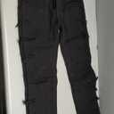 Boy's Skinny Fit Ripped Destroyed Distressed Fashion Denim Jeans Pants Black Size 14 Black