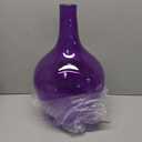 15" Large Glass Floor Vase for Pampas Grass Plants Flowers, Hand Blown Big Glass Vase, Big Purple Jug Vases for Table Decor, Heavy Duty Glass Vase - Boho Home Decor, Purple