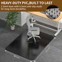 Office Chair Mat for Carpet 48x 60, Heavy Duty Desk Chair Mat for Low Pile Carpet with Cleats, Black Plastic Floor Mat for Gaming Chair, Smooth Rolling Carpet Chair Mat Protector