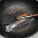 Todlabe Carbon Steel Wok - Including Glass Cover and Silicone Spatula, 13-Inch Woks & Stir-Fry Pans for Induction, Electric, Gas Stoves