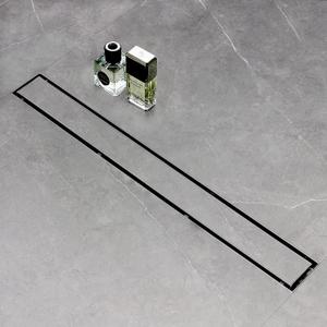 SaniteModar Linear Shower Drain 48 inch with Tiled Stealth and 304 Stainless Steel Brushed Polished 2 in 1 Panels.Tile Insert Shower Drain Equipped Adjustable Feet,Hair Filters