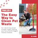 Pawler Pooper Scooper for Large Dogs, Small Dogs and Horses, Metal Poop Scooper Set with Long Handle Rake and Tray for Yard, Grass, Dirt or Gravel, Heavy Duty Aluminum Poop Picker Upper