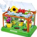 Kids Gardening Kit Greenhouse Growing Terrarium Kit Plant Growing Set Discovery Educational Gardening Gift for Boy & Girl