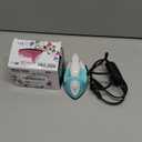 Honoson Mini Craft Iron Mini Heat Press Small Iron 3.93 x 2.36 x 2.76 in Portable Handy Tiny Flatiron with Charging Base Accessory for Fuse Bead Patch DIY Heat Transfer Vinyl(Mint Green)