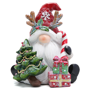 Hodao Christmas Gnome Decor Winter Table Swedish Tomte Elf Dwarf Figurines Decor Indoor Home Office Decorations Winter Gift for Familys & Friends