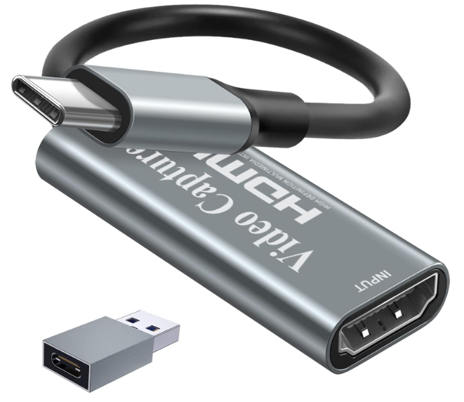 Papeaso Video Capture Card, Video Recording Card Wonderful 4K HDMI to 1080P USB C for Gaming Streaming TV Recorder, for Windows Mac OS System with USB C Adapter to Adjust PS4, Switch, Xbox1