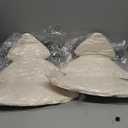 Lanpn Christmas Tree Pillows Set of 2, Snowflake & Tree Christmas Decoration Winter Soft Cute 3D Shaped Xmas Tree Throw Cushion for Sofa Bedroom Xmas Decor (18x16 inch, Beige)