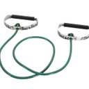 THERABAND Resistance Tubes, Professional Latex Elastic Tubing with Hard Handles For Exercise, Physical Therapy, Lower Pilates, At-Home Workouts, & Rehab, 48 Inch, Green, Heavy, Intermediate Level 1
