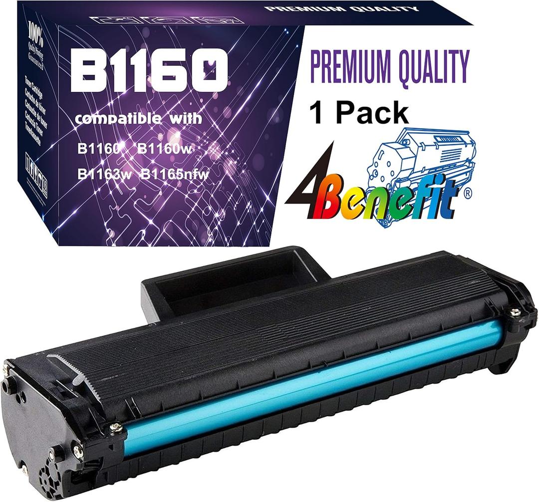 B1160 Toner Cartridge Replacement for Dell B1160 B1160W Toner Cartridge Compatible with Dell 1160 B1163w B1165nfw B1160 B1160w Printer (1 Black,with Chip)