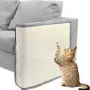 Cat Scratch Couch Protector with Natural Sisal for Protecting Couch Sofa Chair Furniture19.7W*23.6W(Light Grey/Left Hand)