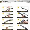 Raidbee 16"+16" Windshield Wiper Blades with 12" Rear Wiper Blade Automotive Replacement Set for Jeep Wrangler JL 2021 2020 2019 2018 Genuine OEM Quality (Set of 3)