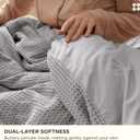 Bedsure Cotton Duvet Cover Queen - 100% Cotton Waffle Weave Grey Duvet Cover Queen Size, PureWoven Breathable Bedding Set for All Season, 3 Pieces, 90"x90"