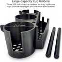 Headrest Cup Holder Organizer Compatible with Ford F-Series Trucks (2011-2026), 3X Large Drink Holders, Phone & Card Storage, Center Console Replacement