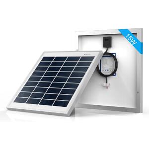 ACOPOWER 15 Watt Small Solar Panel, 15W 12V Single Solar Panel High Efficiency Polycrystalline Module for Battery Charging, Security Camera, Automatic Gate, Chicken Coop, Boat, Off-Grid Applications | 15W polycrystalline solar panel for 12V battery charging, ideal for security cameras, gates, boats and small off-grid systems