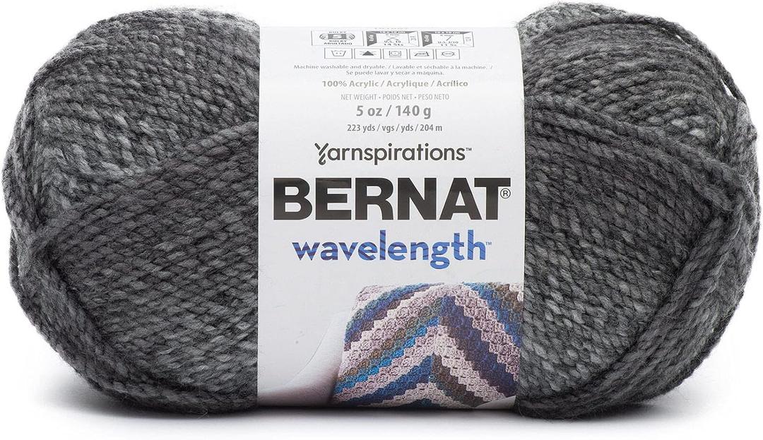 3 x BERNAT Wavelength, Snowflake Obsidian, 140g