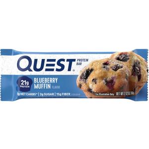 Quest Nutrition Protein Bar, Blueberry Muffin (Pack of 12), Best Before: 01/06/24