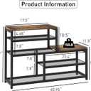Shoe Rack Bench Shoe Storage Organizer with Seat, 5-Tier Industrial Free Standing Shoe Rack for Entryway, Narrow Shoe Rack Organizer Shelves for High Heels, Entryways, Hallways, Closets,Brown