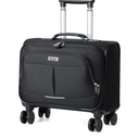 Lekebobor Rolling Laptop Bag With a Compact Combination Lock，Rolling Laptop Briefcase on Wheels for Women/Men Fits Up to 15.6Inch computer Bags Water Resistant for Work Travel and Business, Black