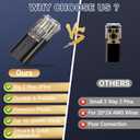 2 Pin Low Voltage Wire Plug-in Connector for 16-18 AWG, 30 Pcs Double-Wire Quick Disconnect Secure Connectors with Locking Buckle, No Strip/Solder for Automotive, LED Lights, DIY Projects