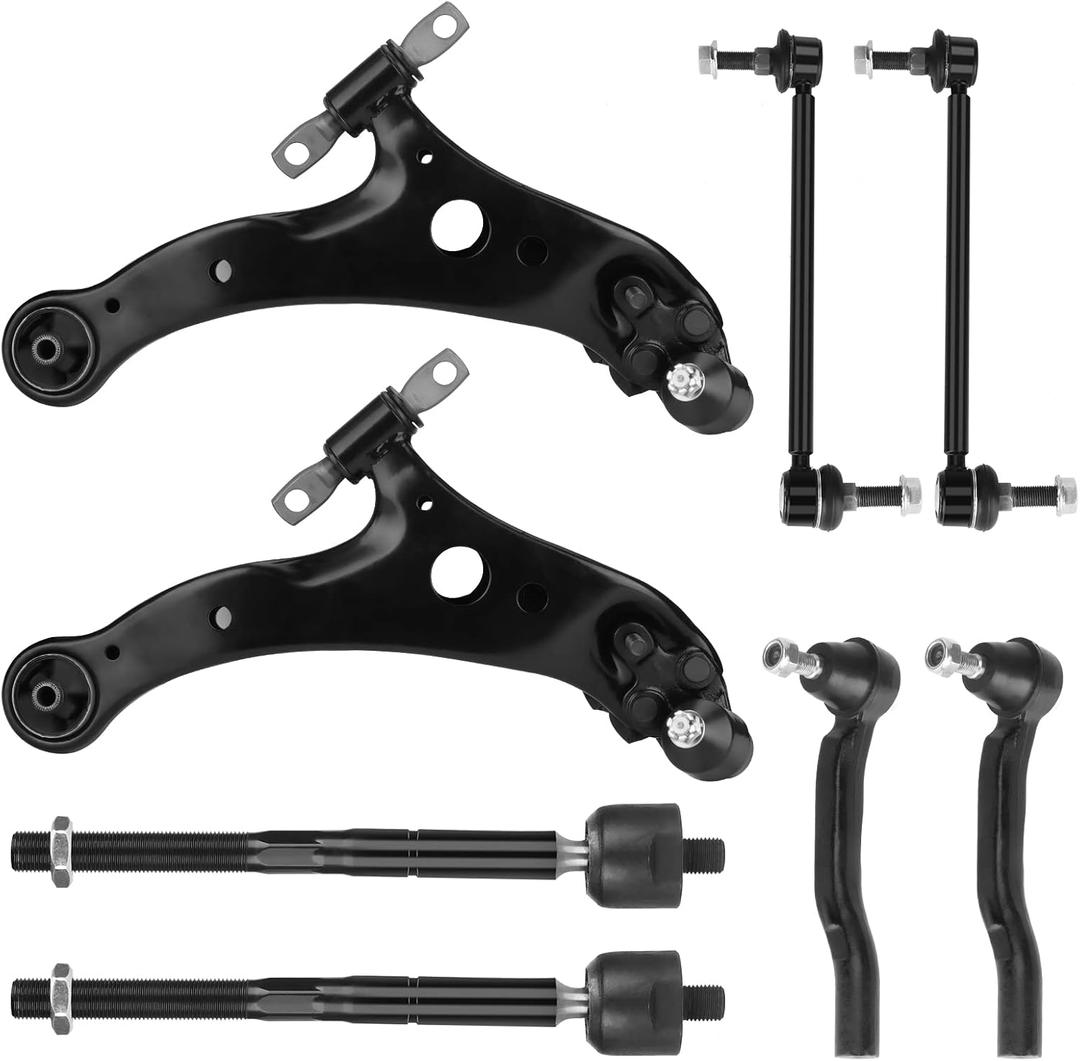 Front Lower Control Arms Suspension Kit Fit for Toyota Sienna 2004 2005 2006 2007 2008 2009 2010, 8pcs Set