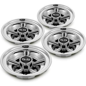 Golf Cart Accessories Wheel Covers Hub Caps for Yamaha/Club CAR/EZ-GO Par Car 8" (Set of 4) (Silver)