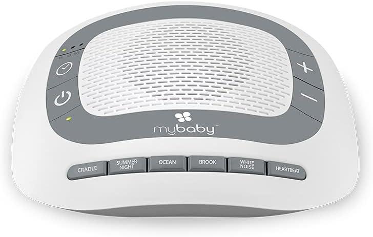 MyBaby SoundSpa White Noise Machine for Babies | 6 Soothing Lullabies for Newborns, Sound Therapy for Travel, Relaxing, Kids, Newborns, Baby Songs, Adjustable Volume, Auto-off Timer, By HoMedics (1 Count (Pack of 1)