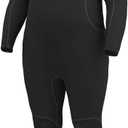 Hevto Plus Size Wetsuit Men Women 3/2mm Neoprene Full Shorty Wet Suit Back Zip Swimming Keep Warm in Cold Water, 54
