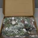 Ovveroche 10 Pcs Christmas Pine Branches Cones Picks Artificial Berry Stems Faux Christmas Greenery Spray Floral Picks Snowy Holly Pine Needles for Xmas Tree DIY Wreath Floral Party Decor, White