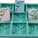 9 Cavities Tung Flower Silicone Mold Tray for Natural Soap Making,Flower Soap Molds Candle Wax Molds,Handmade Silicone Soap Mold Chocolate Cake Baking Tools