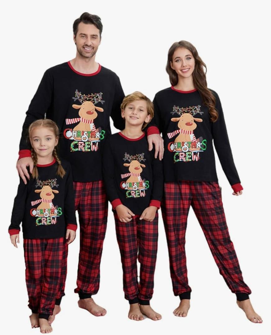 Christmas Pajamas for Family Matching Family Christmas Pajamas Matching Set Xmas Pjs Sleepwear (AB3-MEN, LARGE)