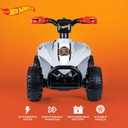 Hot Wheels - 6V ATV Quad for Kids, Powerful and Safe Ride-On Toy with Rechargeable Battery, Forward and Reverse Driving, Max Weight Capacity of 55 LBS, Ages 2-3 Years