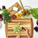 Premium Teak Wood Chopping Board 2-Pack (24"x18") with Juice Groove Extra Large & Durable Cutting Board for Meat, Fruits, and Veggies