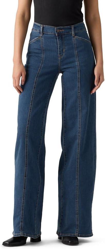 Levi's Women's 318 Shaping Wide-Leg Jeans (Blue, L) 34"