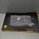 Wireless Keyboard and Mouse Combo,Silent Soft Touch Quiet Keyboard Less Noise 90%,Ergonomic with Wrist Rest,2.4GHz 104 Keys Full Size,2400 DPI Mouse,for Office/Work/Home/PC Computer/Laptop/Mac,Black