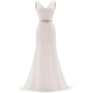 Women's Lace Mermaid Bridal Wedding Dresses (Style6 Ivory, Size 2)