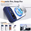 Compatible with Google Pixel 9a Case with 360 Magnetic Stand [Compatible with Mag-Safe ][Camera Lens Protector] Shockproof Translucent Phone Case For Google Pixel 9a 6.3'',Blue