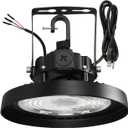 UFO LED Warehouse Light High Bay Dimmable 0-10V with US Plug 4Ft Cable, 150W (Egv.750W MH/HPS), 5000K, IP65 Commercial Area Lighting Fixture for Warehouse Workshop Garage Barn, UL Listed
