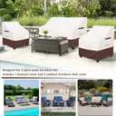 Patio Furniture Covers,3 Piece Heavy Duty Waterproof Outdoor Furniture Cover,Outdoor Furniture Covers for Patio Furniture,Includes 2 Patio chair covers 30in and 1 Patio loveseat cover 58in,Beige