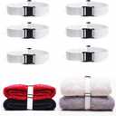 3 x 6 Pcs Bed Sheet Organizer Bands Elastic Bed Sheet Straps Organizer and Storage Keepers Adjustable Straps for Bedding Sheets Organizer for Closet, Sheet Keepers Bedding Band for Bedroom (3.3FT)