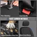 SAPUBK Custom-Fit Rear Seat Covers Replace for 2015-2025 Ford F150 and 2017-2025 F250 F350 F450 40/60 Split Seat, Premium Neoprene Composite Soft Foam Lining Airmesh Breathable Seat Cover
